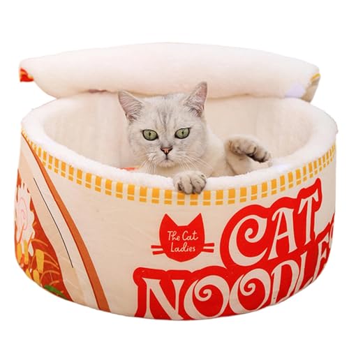 Instant-Nudel-Katzenbett – Plüsch-Ramen-Katzenkasse, niedliche Nudeln Schüssel Katzenbett | Warme und weiche Ramen Nudel-Katzennest, kreatives Nudel-Katzenbett, l Instant-Nudel-Katzenbett – Plüsch-Ramen-Katzenkasse, niedliche Nudeln Schüssel Katzenbett | Warme und weiche Ramen Nudel-Katzennest, kreatives Nudel-Katzenbett, l von yztju