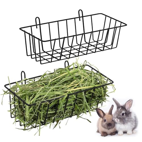 Kaninchen-Heu-Futterstation – Metall-Futterspender für Kaninchen, Heu, Chinchilla-Gestelle, Hängehalter | Kleintierkorb mit Haken, -Futterstation für Rabiit, Heu, Futterspender aus Draht Kaninchen-Heu-Futterstation – Metall-Futterspender für Kaninchen, Heu, Chinchilla-Gestelle, Hängehalter | Kleintierkorb mit Haken, -Futterstation für Rabiit, Heu, Futterspender aus Draht von yztju