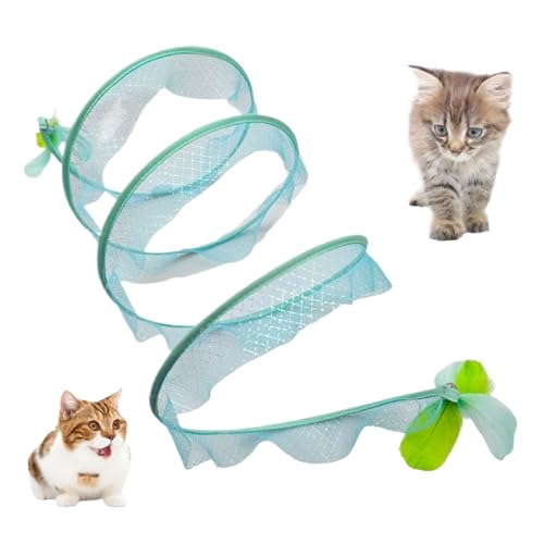 Katzen Spielzeug Tunnel - S-förmige Indoor Haustier Röhre,Interaktiver Tragbarer Übungstunnel Mit Feder Und Glöckchen Für Mehrkatzenhaushalte Jagdtraining Reisen Bereicherung Katzen Spielzeug Tunnel - S-förmige Indoor Haustier Röhre,Interaktiver Tragbarer Übungstunnel Mit Feder Und Glöckchen Für Mehrkatzenhaushalte Jagdtraining Reisen Bereicherung von yztju