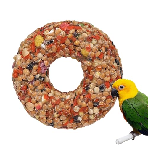 Leckerbissen Für Nymphensittiche | Spielzeug Für Wellensittiche | Donut-Form Für Training & Futtersuche Bei UnzertrennlichenInteraktive Langeweilebekämpfung: Farbenfrohe Designs und anregende Materi von yztju