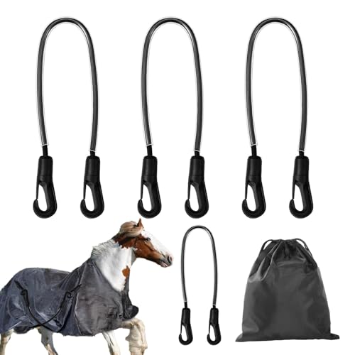 Pferdedecke Beingurte Ersatz, Pferdedecke - Elastischer Ersatz Pferdedecke Beingurt - Light Weight Tierblech -Fixgürtel für Outdoor, Zuhause, Zoo von yztju