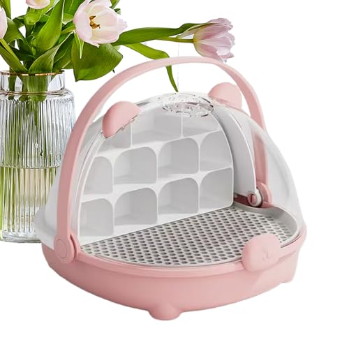 Reptilienzüchtungsbehälter, Tier Habitat Cage - Transparenter Fütterungsbox -Portable mit Griff | Beobachten Sie Lebensraum für Käfigkäfigstierhause für Seidenraupe von yztju