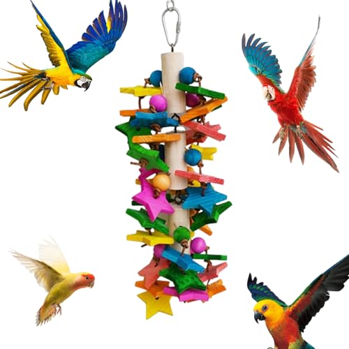 Vogelspielzeug für,Vogelkauspielzeug | Kaubares Nymphensittichspielzeug aus Holz Aufhängen Holz und eignen Sich | Multifunktionale Käfiganhänger mit Metallhaken, dekoratives Vogelspielzeug für,Vogelkauspielzeug | Kaubares Nymphensittichspielzeug aus Holz Aufhängen Holz und eignen Sich | Multifunktionale Käfiganhänger mit Metallhaken, dekoratives von yztju