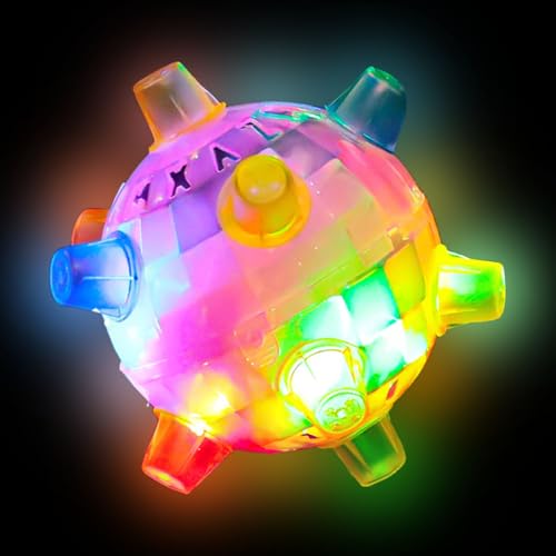 yztju Interaktives Hundetayszeug - Interaktiver Hund Bouncing Ball mit Musik, leuchtende Puzzle Haustierkugelanreicherung Spielzeug für Innen- und Außenbereich, Welpen, Hunde Katzen von yztju