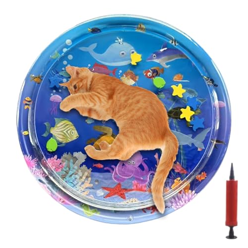yztju Katzen Wasserspielmatte | Sensorisches Wasser Fisch Spielzeug Für Katzen - Faltbare Matte Bequemes Bett Interaktives Spielzeug Für Kleine Mittelgroße Große Tiere yztju Katzen Wasserspielmatte | Sensorisches Wasser Fisch Spielzeug Für Katzen - Faltbare Matte Bequemes Bett Interaktives Spielzeug Für Kleine Mittelgroße Große Tiere von yztju