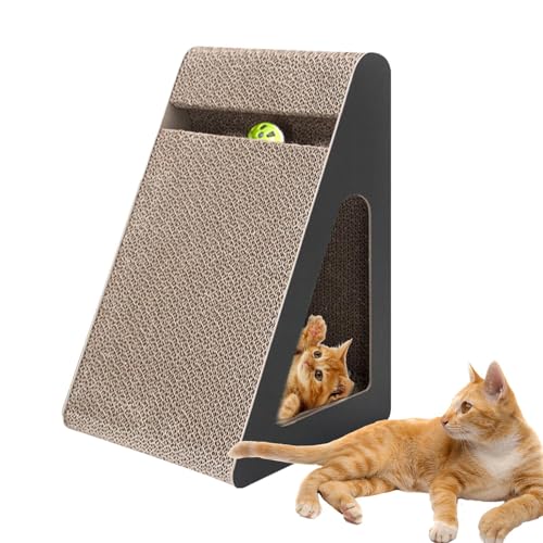 yztju Kratzpads für Katzen, Kratzkarton für Katzen - Rampe dreieckiger Kratzbaum für Light weigght -Schleifpads, interaktives Katzenspielzeug für kleine, mittelgroße und große Katzen yztju Kratzpads für Katzen, Kratzkarton für Katzen - Rampe dreieckiger Kratzbaum für Light weigght -Schleifpads, interaktives Katzenspielzeug für kleine, mittelgroße und große Katzen von yztju