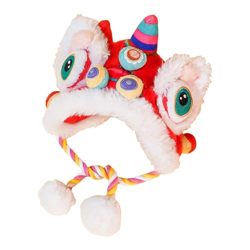 yztju Weihnachtskatzenhüte | Chinesisches Neujahrskatzen-Tigerhut, Kaltwetter-Katzenkostüm, Urlaubshut für Versammlungen, Foto-Requisiten, Alltag, Spazierengehen, Zuhause von yztju