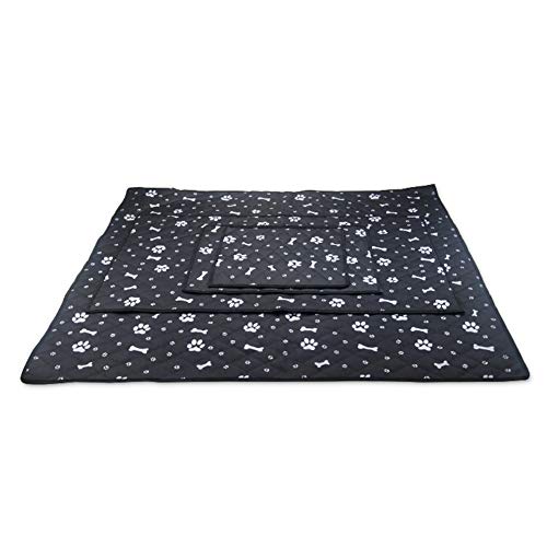 zNLIgHT Verwendung für 1Pc Summer Pet Dog Cooling Mat Car Seat Bone Claw Pattern Blanket Bed Cushion - Schwarzes M von zNLIgHT