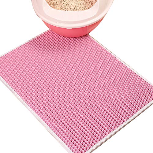 zNLIgHT Verwendung für Doppellagige wasserdichte Katzenstreu Trapper Catcher Boden Pad Mat Pet Supply - Pink S von zNLIgHT