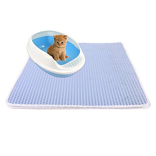 zNLIgHT Verwendung für Dual Layer Waterproof Honeycomb Non-Slip Cat Litter Mat Floor Pad Pet Supply - Hellblau 30x30cm von zNLIgHT