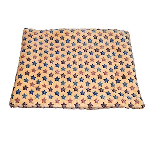 zNLIgHT Verwendung für Gepolsterte Soft Star Print Startseite Haustier Katze Hund Welpe Decke Pad Mat Cushion Carpet - Gelb L von zNLIgHT