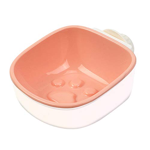 zNLIgHT Verwendung für Haustier-Hund Cat Anti Choke Footprint Hanging Feeding-Nahrungsmittelwasserschüssel-Zufuhr-Teller - Pink Footprint Bowl von zNLIgHT