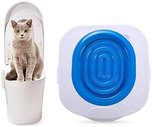 Katzentoilettentrainingskit, Katzentoilettentrainer aus Kunststoff, Töpfchentrainingssystem, Helfen Sie Ihrer Katze, die Toilette zu benutzen, Katzenspalt mit Schritt-für-Schritt-Trainingsanleitung, von zaizai