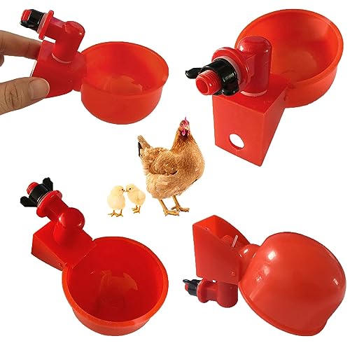 zalati Pets Waterers 15pcs Chicken Drinking Bowls PP Watering Supplies for Birds' Pets Poultry von zalati