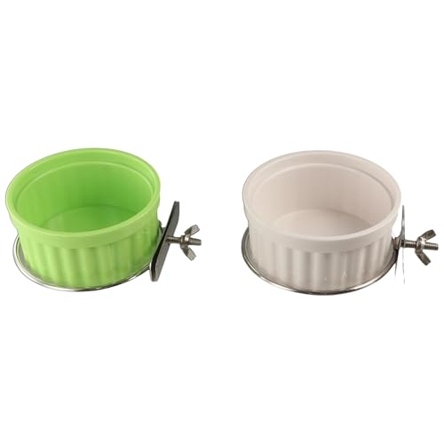 Abnehmbarer Vogelnapf, 2 Stück Papageienfutter, Wassernapf, Kunststoff-Futterbecher, hängende Wasser-Futterspender, Tauben, Vögel, Käfig, Sandbecher, Futterhalter Abnehmbarer Vogelnapf, 2 Stück Papageienfutter, Wassernapf, Kunststoff-Futterbecher, hängende Wasser-Futterspender, Tauben, Vögel, Käfig, Sandbecher, Futterhalter von zaoalife