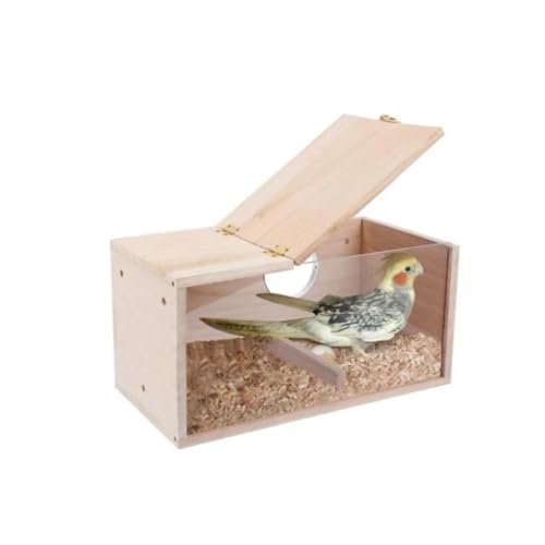 Durchsichtiges Vogelhaus für Käfig Sittich Nistkasten Vogelzuchtkasten Haus Acryl Transparent Vogelhaus mit Abnehmbarem Holzbrett für Nymphensittiche Durchsichtiges Vogelhaus für Käfig Sittich Nistkasten Vogelzuchtkasten Haus Acryl Transparent Vogelhaus mit Abnehmbarem Holzbrett für Nymphensittiche von zaoalife