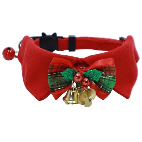 Katzen-Halskette, Kätzchen, Weihnachtsschleife, Halsband, Kätzchen, Fliegen, Halsband, Halskette, Hundeschleife, verstellbar, weich, Anti-Erstickung, Weihnachtshalskette für Katzen und Kätzchen Katzen-Halskette, Kätzchen, Weihnachtsschleife, Halsband, Kätzchen, Fliegen, Halsband, Halskette, Hundeschleife, verstellbar, weich, Anti-Erstickung, Weihnachtshalskette für Katzen und Kätzchen von zaoalife