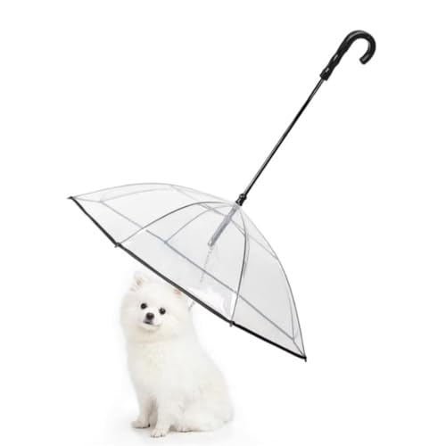 Regenschirm für Hunde mit Leine für kleine Haustiere, transparente Regenschirme, regenfest, schneefest, verstellbare Riemen, Regenschirm für kleine Hunde Regenschirm für Hunde mit Leine für kleine Haustiere, transparente Regenschirme, regenfest, schneefest, verstellbare Riemen, Regenschirm für kleine Hunde von zaoalife