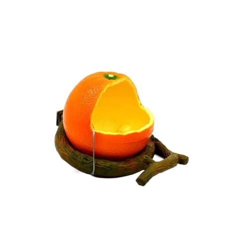 Vogelfutterspender, orangefarbene Form, Vogelfutterspender für Käfig, Wasserspender für kleine Vögel, Papageien, Nymphensittiche Vogelfutterspender, orangefarbene Form, Vogelfutterspender für Käfig, Wasserspender für kleine Vögel, Papageien, Nymphensittiche von zaoalife