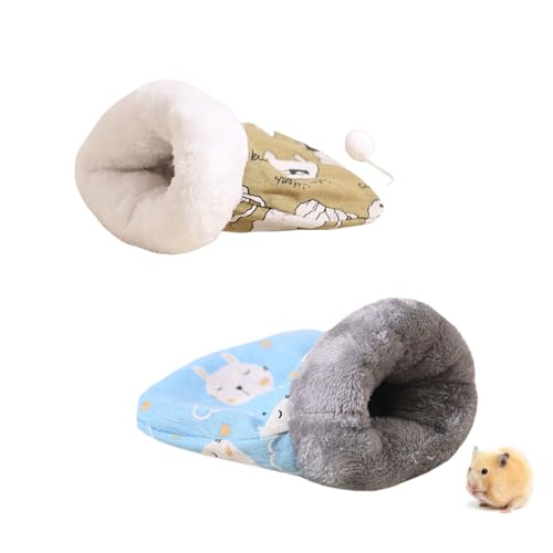 zaoalife 2 x Hamsterbett, warmes Haus, Ratten, Hamster, warmes Bett, Winterschlafsack, Hamsterbett, Höhle, weicher Plüsch, warmes Schlafbett, Nest für kleine Tiermäuse, Chinchilla, Dwraf Hamster, zaoalife 2 x Hamsterbett, warmes Haus, Ratten, Hamster, warmes Bett, Winterschlafsack, Hamsterbett, Höhle, weicher Plüsch, warmes Schlafbett, Nest für kleine Tiermäuse, Chinchilla, Dwraf Hamster, von zaoalife