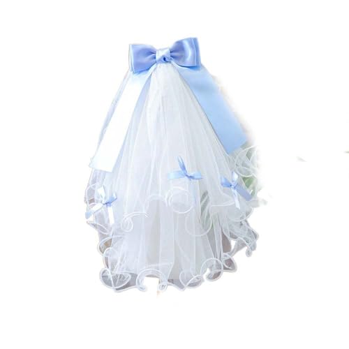zaoalife Hunde-Braut-Kostüm, Hochzeitsschleier, Schleier mit Clip, Hundehaarschleife für kleine, mittelgroße und große Hunde von zaoalife