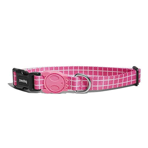 ZEE.DOG Hundehalsband, Pink Wave, Größe XS, verstellbares Hundehalsband von Zee.Dog