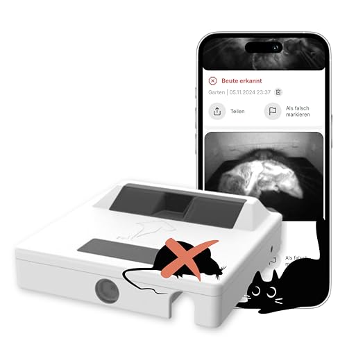ZeroMOUSE 2.0 – Mauserkennung: Katzenklappen-Erweiterung für Beute- und Chiperkennung, Katzenklappe mit Mauserkennung, Katzenklappe mit Chiperkennung, App-Steuerung inklusive von zero mouse