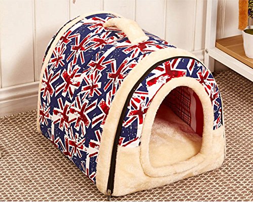 zhbotaolang Multifunktionale Hund Haus mit Matte Faltbare Hundebett Katze Bett Haus für Kleine Mittelgroße Hunde Reise Pet Bett Tasche (S) von zhbotaolang