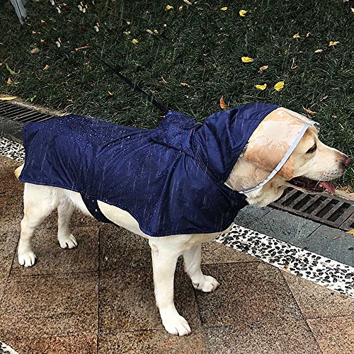 zhbotaolang Haustier Hundwasserdichter Regenmantel Leichte mit Kapuze Regenkleidung XS-3XL(Blau) von zhbotaolang