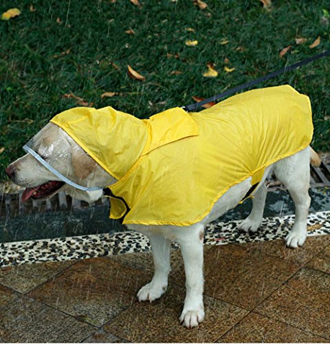 zhbotaolang Haustier Hundwasserdichter Regenmantel Leichte mit Kapuze Regenkleidung XS-3XL(Gelb) von zhbotaolang