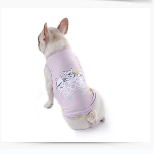zhendehenziyou Hunde-Shirts, bedruckte Kleidung, niedlicher Sommer, kühlender Mantel, T-Shirts, cooles Welpen-Shirt, weiches Hunde-Sweatshirt für Haustiere, Hunde, Katzen, Outdoor (Größe XL, Rosa) von zhendehenziyou
