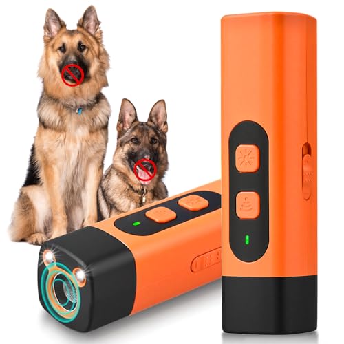 zhongko Ultraschall Hundeschreck Bellschild Anti-Bell-Gerät für Hunde 2-in-1 Handheld Hunde-Bellschreck Gerät mit LED-Licht Anti-Bell-Gerät Innen und Außen von zhongko