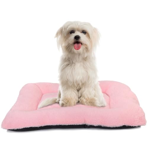 Hundekäfigbett, waschbar, Hundebetten für XXS, Deluxe, dickes Kunstfell, flauschig, bequem, rutschfeste Haustier-Schlafmatte, für den Innenbereich, Welpenmatratze, Katze, Kätzchen, niedliches Kissen, Hundekäfigbett, waschbar, Hundebetten für XXS, Deluxe, dickes Kunstfell, flauschig, bequem, rutschfeste Haustier-Schlafmatte, für den Innenbereich, Welpenmatratze, Katze, Kätzchen, niedliches Kissen, von zihapgpzp