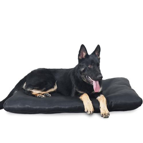 Kaufeste Hundeboxunterlage für große Hunde, unzerstörbares Hundebett für aggressive Kauer, waschbar, strapazierfähig, strapazierfähig, reißfest, 104,1 x 68,6 cm, Schwarz Kaufeste Hundeboxunterlage für große Hunde, unzerstörbares Hundebett für aggressive Kauer, waschbar, strapazierfähig, strapazierfähig, reißfest, 104,1 x 68,6 cm, Schwarz von zihapgpzp