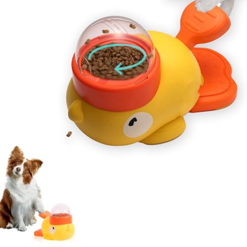 Entenform Hund Slow Feeder Spielzeug für Haustier Futterspender Katzen Hund Interaktion Leckerlis Futterspender für Anreicherung und Unterhaltung von zingking