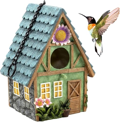 Holz Vogelhaus Nistkasten 21 x 15 x 13cm Mit Dekorativem Holzdach, Haus für Vögel, Vogelhäuschen für Balkon und Garten, Kunst Hängendes Garten Deko Holz Vogelhaus Nistkasten 21 x 15 x 13cm Mit Dekorativem Holzdach, Haus für Vögel, Vogelhäuschen für Balkon und Garten, Kunst Hängendes Garten Deko von zingking