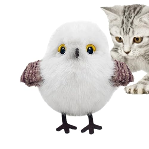 zjhukfmc Flatterndes Vogel Katzenspielzeug - Interaktives Katzenspielzeug Mit Flattern Und Zwitschern - Berührungsaktiviert für Kätzchen Indoor Jagdspiel Selbstbeschäftigung Bewegung, USB-Ladung zjhukfmc Flatterndes Vogel Katzenspielzeug - Interaktives Katzenspielzeug Mit Flattern Und Zwitschern - Berührungsaktiviert für Kätzchen Indoor Jagdspiel Selbstbeschäftigung Bewegung, USB-Ladung von zjhukfmc