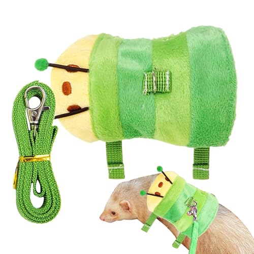 zjhukfmc Hamster Zugseil | Hamster Raupen Geschirr Leine,Verstellbares Kleintiergeschirr Trainingszubehör Für Igel Welpe Hase Kätzchen Draußen von zjhukfmc