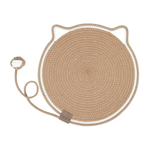 zjhukfmc Horizontaler Für Katzen - Runder Boden Kratzteppich Mit Ball Spielzeug,Haustierzubehör Mit Ohrenhaken Katzenbett,Wohnzimmer Schlafzimmer Wand Boden Couch Sofa Türbereich Ecke von zjhukfmc