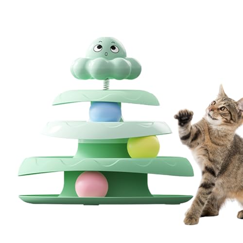 zjhukfmc Katzenball-Bahn,3-Etagen Kugelspielzeug für Katzen | Übungs Kratzbrett mit Rutschsicherung und Bewegungsspiel für kleine Räume Indoor Jagdvergnügen Beschäftigung zjhukfmc Katzenball-Bahn,3-Etagen Kugelspielzeug für Katzen | Übungs Kratzbrett mit Rutschsicherung und Bewegungsspiel für kleine Räume Indoor Jagdvergnügen Beschäftigung von zjhukfmc