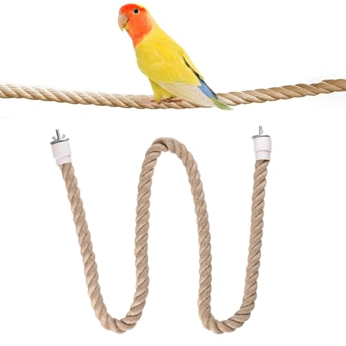 zjhukfmc Papageienseilbarsch, Vogelseil - Kletterseil | Bird Swing Cage Accessoires Paw Schleifen stehend Klettern von zjhukfmc