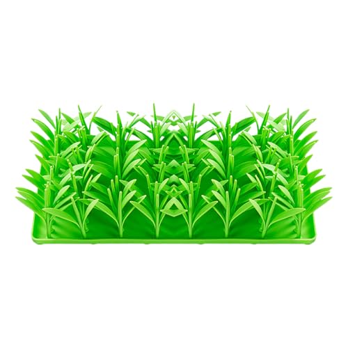 zjhukfmc Schnüffelunterlage Für Hunde, Silikon-Matte Für Langsames Essen, rutschfeste Slow-Food-Matte Für Katzen, Silikon-Grasmatten Für Katzen von zjhukfmc