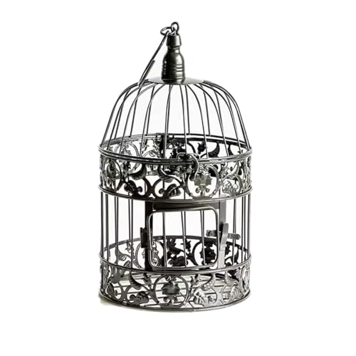 Vogelkäfig Mode Hochzeit Vogelkäfig Eisen Wohnkultur Quadrat Vogel Käfig benutzerdefinierte dekorative Käfig Schwarz Weiß Vogelreise Käfig (Größe : L) von zlw-shop