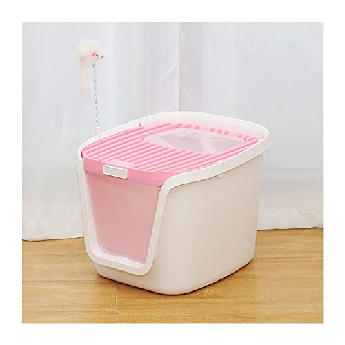 zlw-shop Katzentoilette mit doppelter Tür, mit Löffel Katzenstreu und lustiges Katzenspielzeug, große Katzentoilette, leicht zu reinigen, leicht zu reinigen zlw-shop Katzentoilette mit doppelter Tür, mit Löffel Katzenstreu und lustiges Katzenspielzeug, große Katzentoilette, leicht zu reinigen, leicht zu reinigen von zlw-shop
