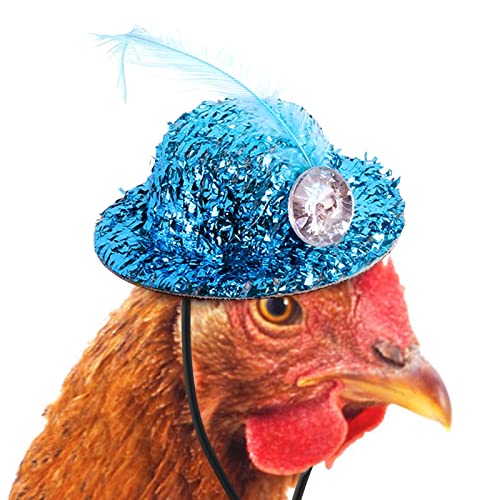 Hühner-Zylinderhüte, Mini-Hut, Huhn-Kleidung für Hühner, kleiner Haustierhut mit verstellbarem Gummiband, Haustier-Huhn-Zubehör, Kleintier-Kostü Znet-au von EELHOE