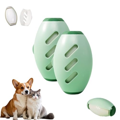 zoocco Blinksify Pet Hair Remover, Blinksify Reusable Pet Fur Collector, Portable Pet Hair Roller, Washable Reusable Gel Lint Roller, Travel Home Sticky Rollers Pet Fur Collector (2*Green) von zoocco