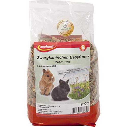 zookauf Nager Futter Premium für Baby Zwergkaninchen 900 g von zookauf