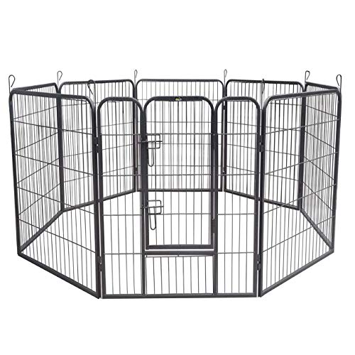 zoomundo Welpenauslauf 100cm hoch XL Laufgitter Tierlaufstall Welpenkäfig Absperrgitter Freilaufgehege Welpenzaun 8-Eck von zoomundo