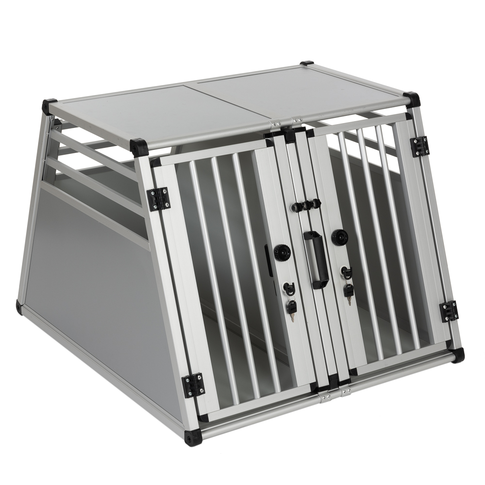 Autohundebox AluRide Doppelbox - B 80 x T 92 x H 65 cm (Größe L) von zooplus Exclusive