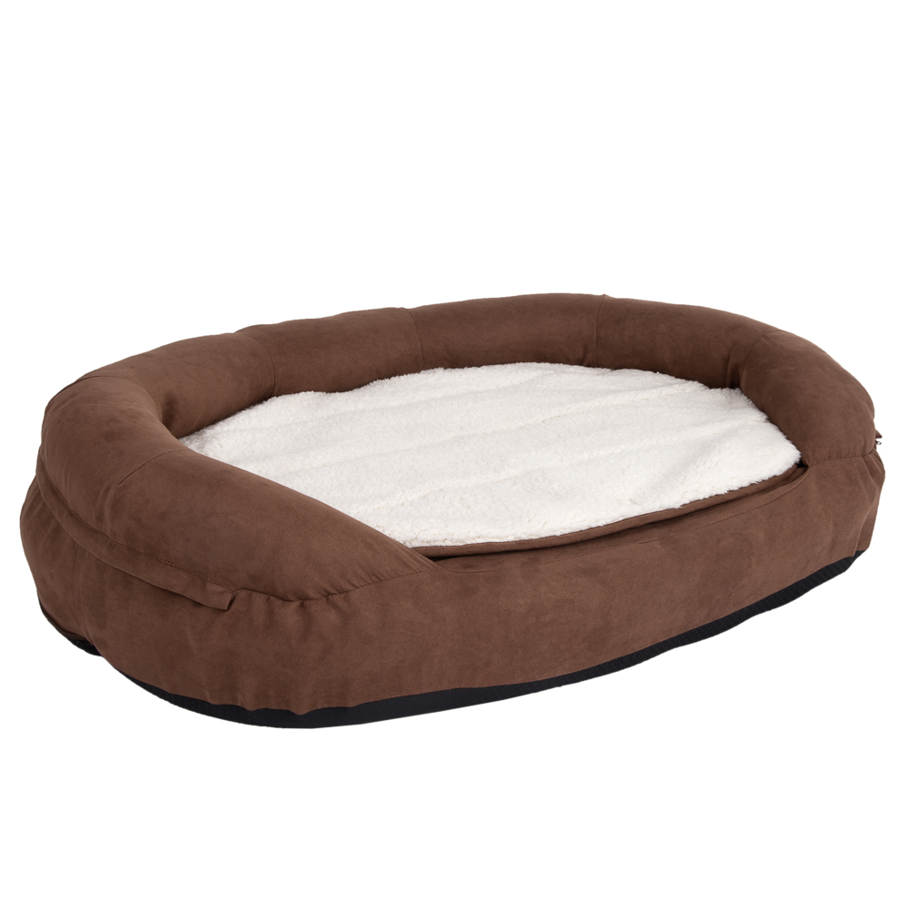 Hundebett Memory oval, braun - L 100 x B 65 x H 22 cm von zooplus Exclusive